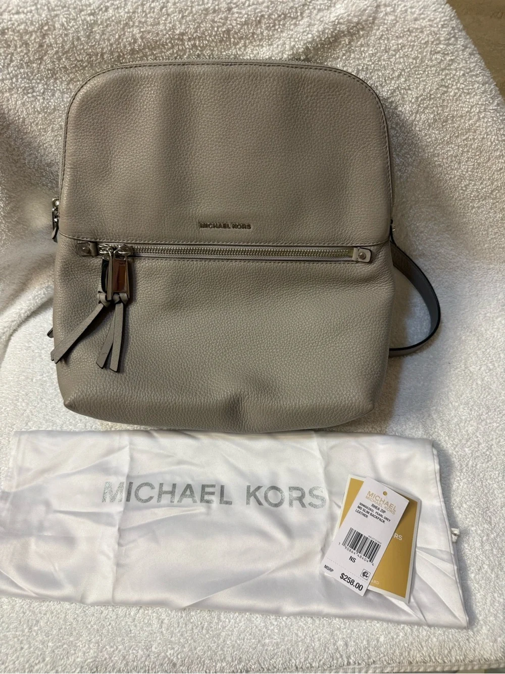 NWT Michael Kors Medium Slim Leather Backpack